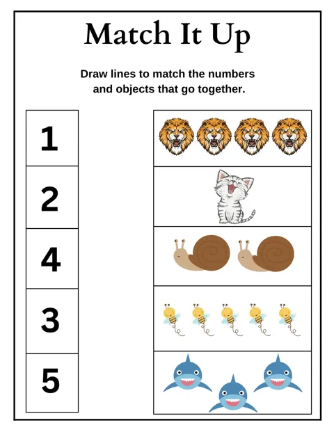 Match It Up worksheet — Matching